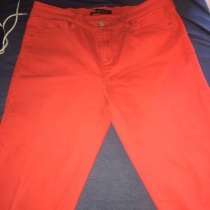 Red Levi jeans